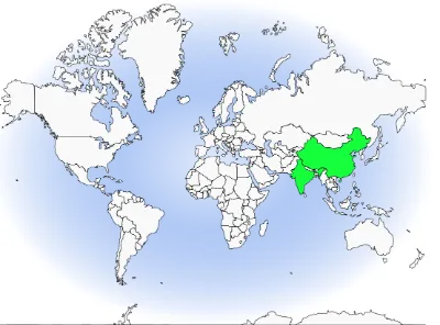 Distribución de Cotorra de Derby ( Psittacula derbiana )